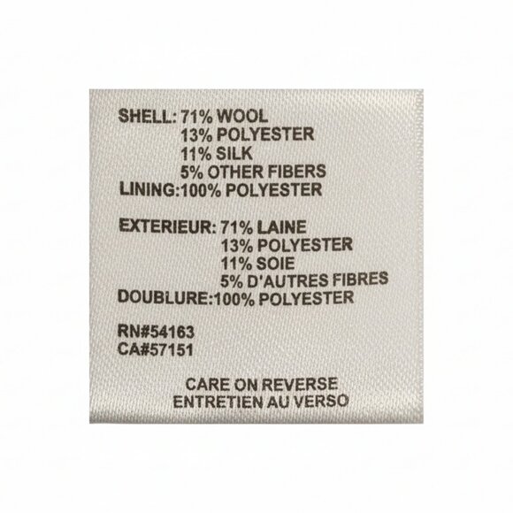 🖤 Calvin Klein Wool & Silk Blend Peacoat - Women (S) - Picture 7 of 8